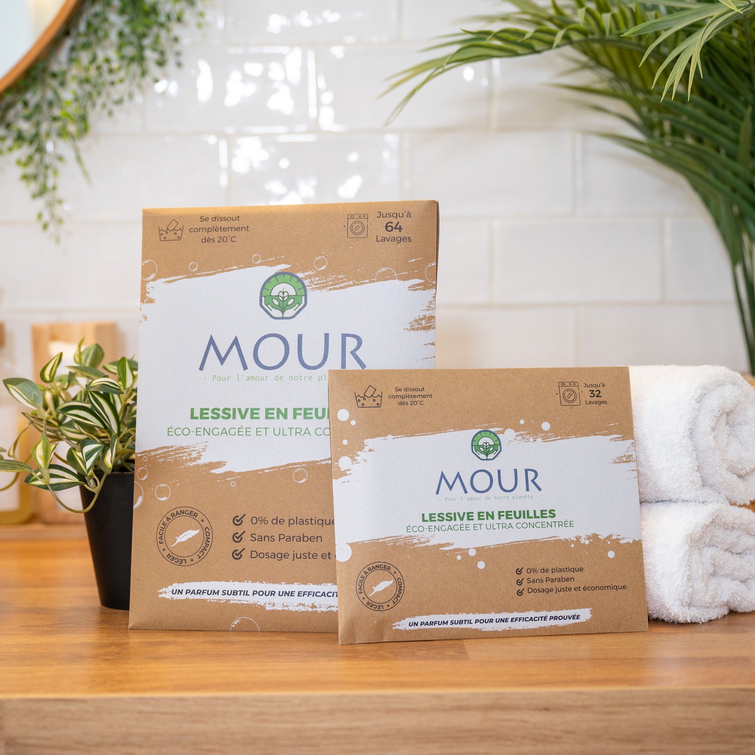 Pack lessive en feuilles écologique - 96 lavages