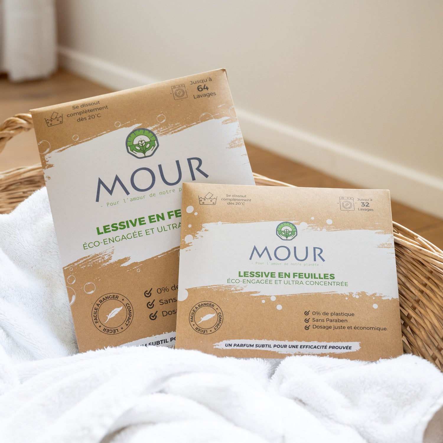 Lessive en feuilles écologique - 64 lavages