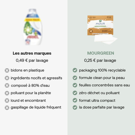 LESSIVE EN FEUILLES - 32 LAVAGES